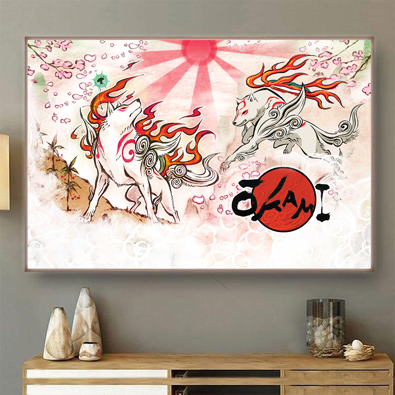 Okami Video Game Canvas & Poster Poster 18" x 12"