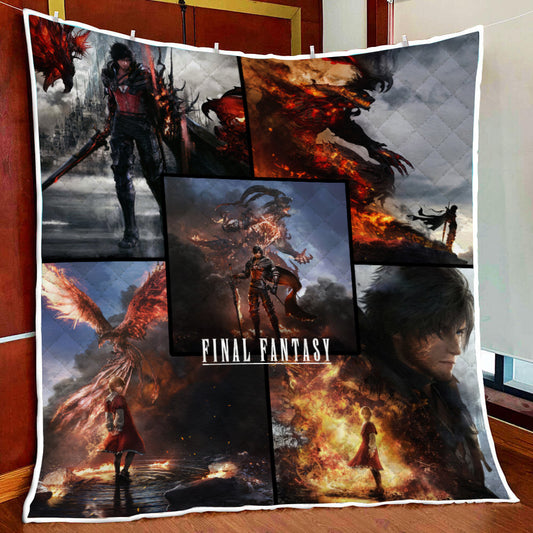 Final Fantasy XVI Video Game Quilt Blanket Quilt Set Single Quilt Twin (150x180CM)