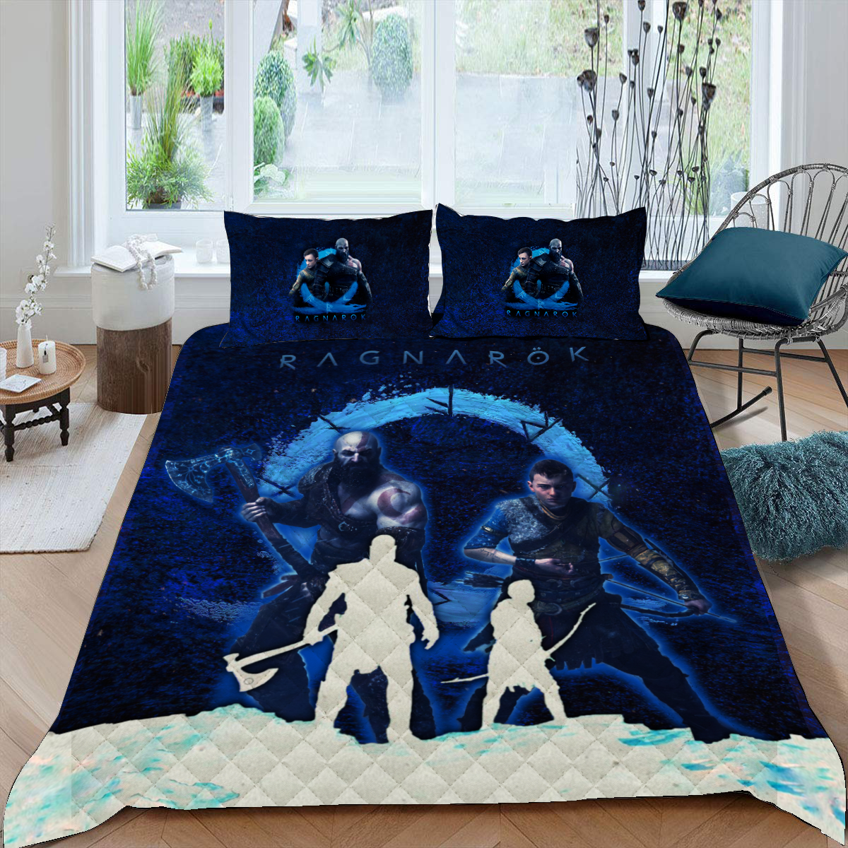 God of War Ragnarok Video Game Quilt Blanket Quilt Set Quilt Set Twin (150x180CM)