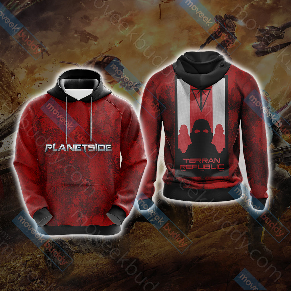 Planetside - Terran Republic Unisex 3D T-shirt Hoodie S
