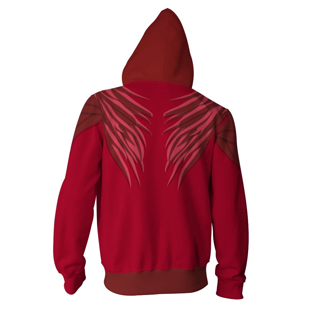 The Hunger Games: Mockingjay Katniss Everdeen (Red) Cosplay Zip Up Hoodie Jacket