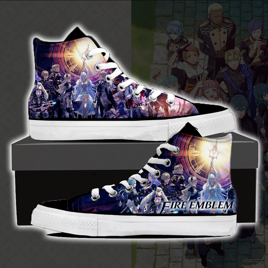 Fire Emblem High Top Canvas Shoes White SIZE 29