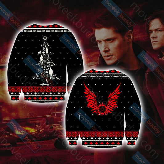 Supernatural Christmas Style Unisex 3D Sweater S