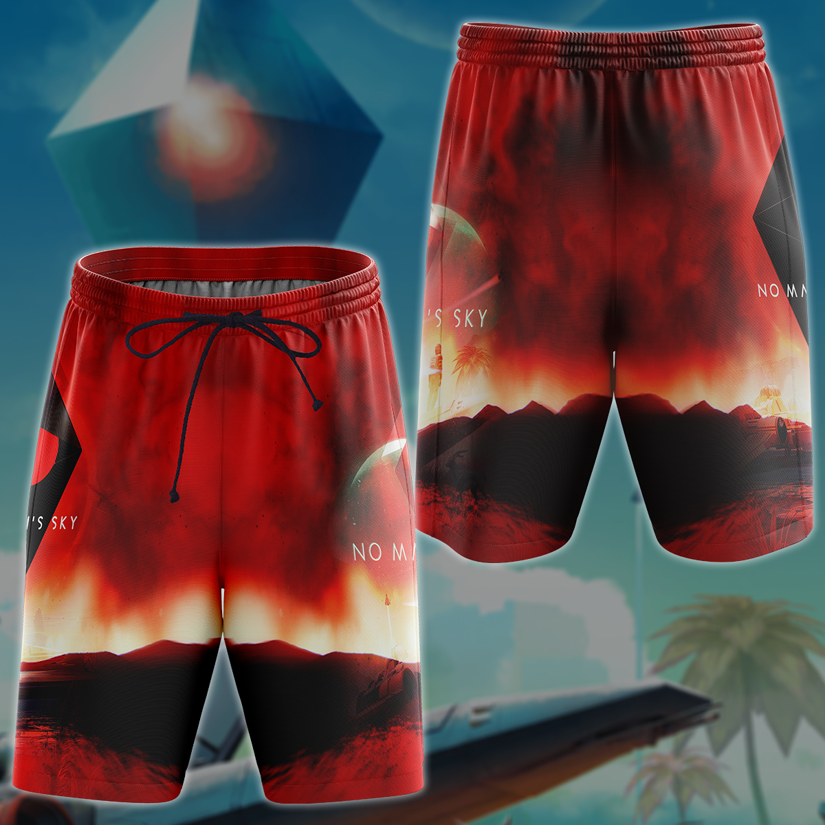 No Man's Sky Video Game 3D All Over Printed T-shirt Tank Top Zip Hoodie Pullover Hoodie Hawaiian Shirt Beach Shorts Jogger Beach Shorts S