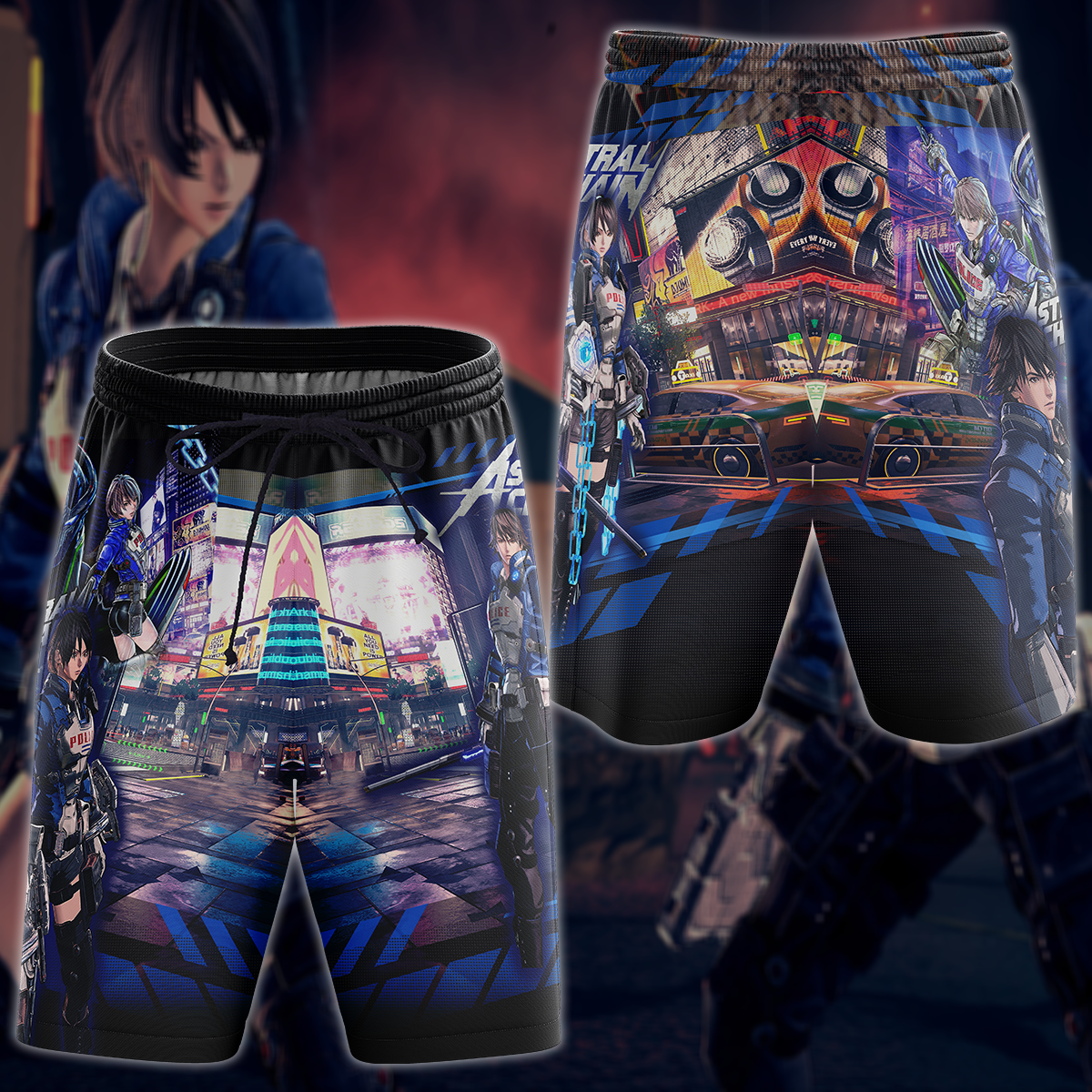 Astral Chain Video Game 3D All Over Printed T-shirt Tank Top Zip Hoodie Pullover Hoodie Hawaiian Shirt Beach Shorts Jogger Beach Shorts S