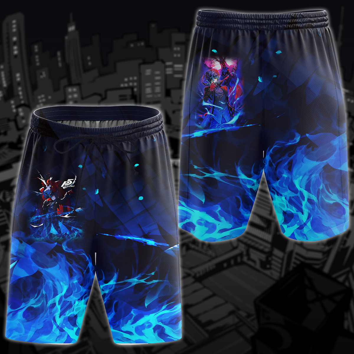 Persona 5 Video Game 3D All Over Printed T-shirt Tank Top Zip Hoodie Pullover Hoodie Hawaiian Shirt Beach Shorts Joggers Beach Shorts S