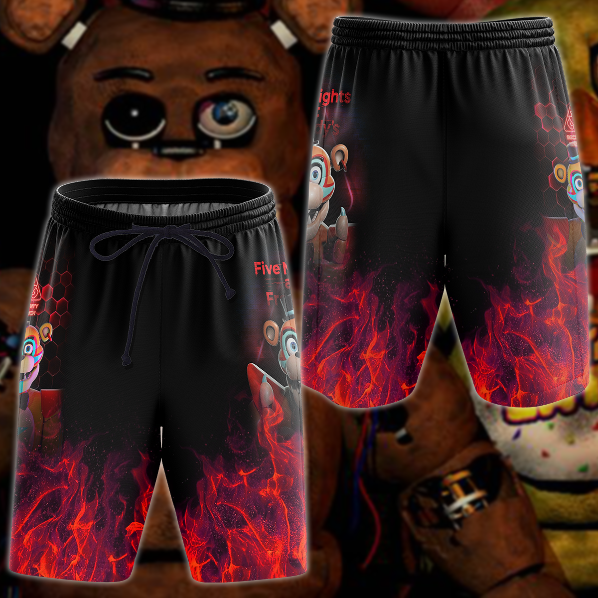 Five Nights at Freddy's: Security Breach Video Game 3D All Over Print T-shirt Tank Top Zip Hoodie Pullover Hoodie Hawaiian Shirt Beach Shorts Jogger Beach Shorts S