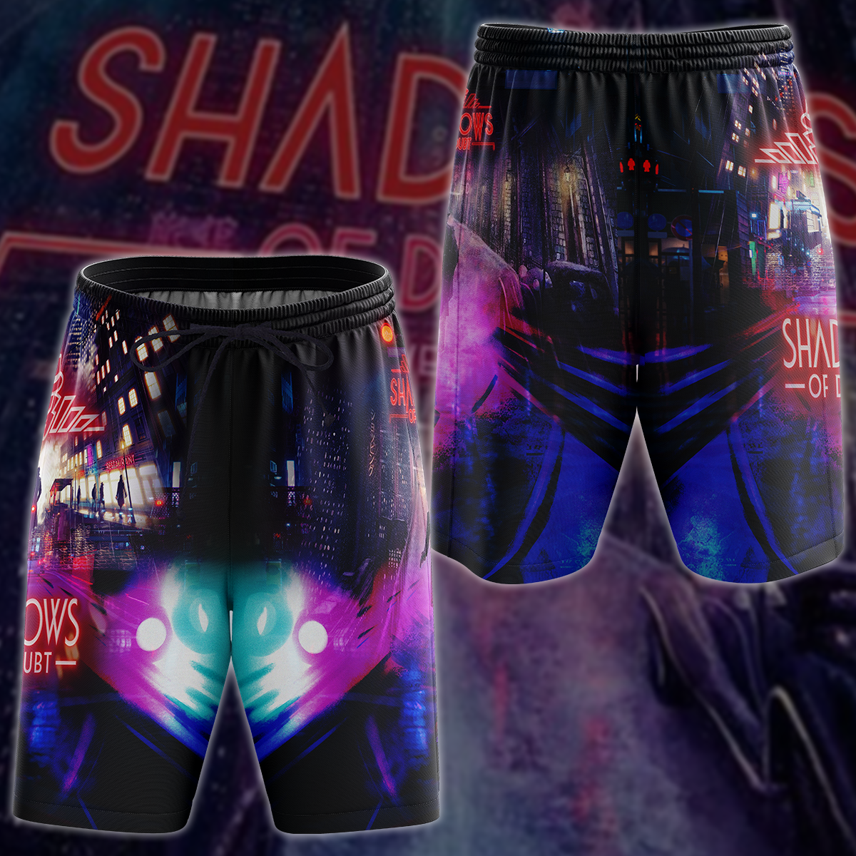 Shadows of Doubt Video Game 3D All Over Printed T-shirt Tank Top Zip Hoodie Pullover Hoodie Hawaiian Shirt Beach Shorts Jogger Beach Shorts S