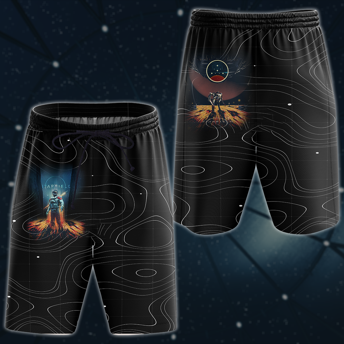 Starfield Video Game 3D All Over Printed T-shirt Tank Top Zip Hoodie Pullover Hoodie Hawaiian Shirt Beach Shorts Joggers Beach Shorts S