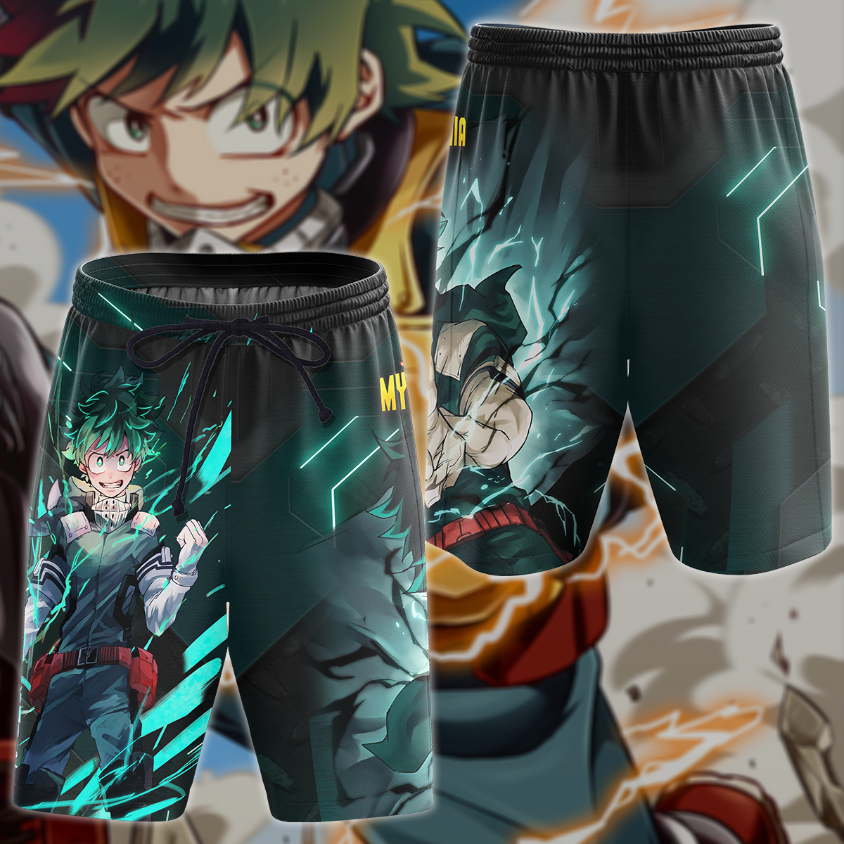 My Hero Academia Deku Midoriya Izuku 3D All Over Print T-shirt Tank Top Zip Hoodie Pullover Hoodie Hawaiian Shirt Beach Shorts Jogger Beach Shorts S