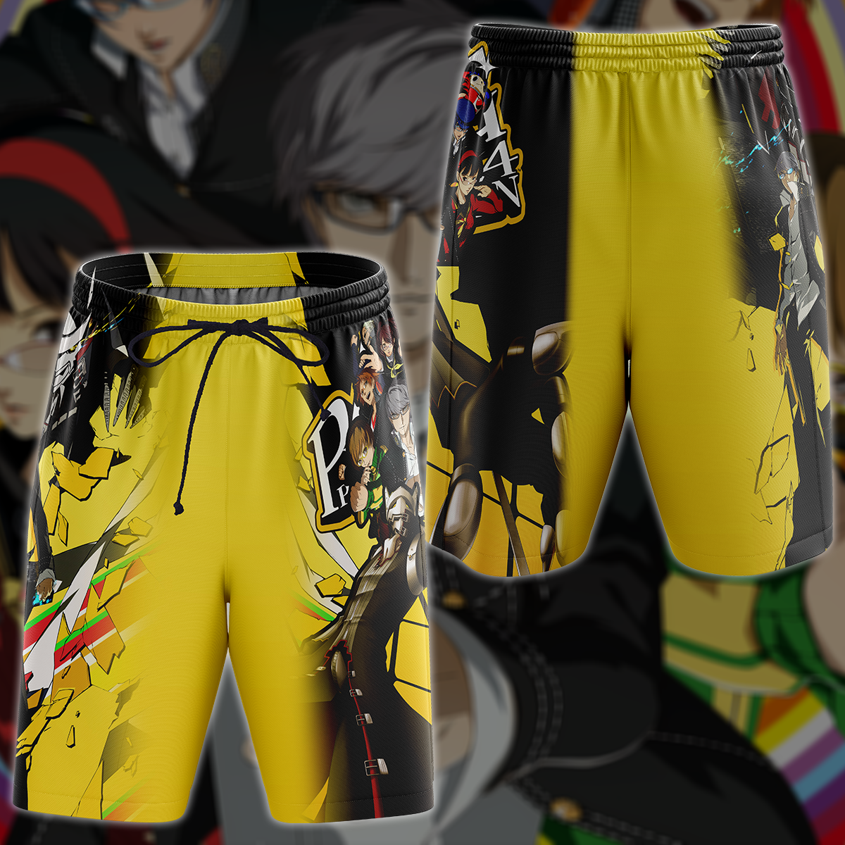 Persona 4 Golden Video Game 3D All Over Printed T-shirt Tank Top Zip Hoodie Pullover Hoodie Hawaiian Shirt Beach Shorts Jogger Beach Shorts S