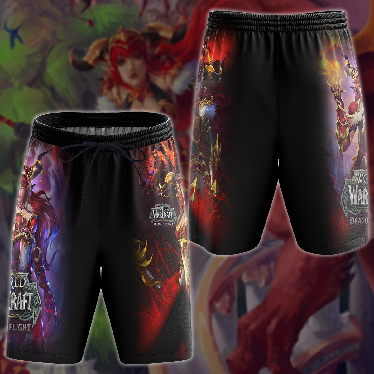 World of Warcraft: Dragonflight Video Game 3D All Over Printed T-shirt Tank Top Zip Hoodie Pullover Hoodie Hawaiian Shirt Beach Shorts Jogger Beach Shorts S