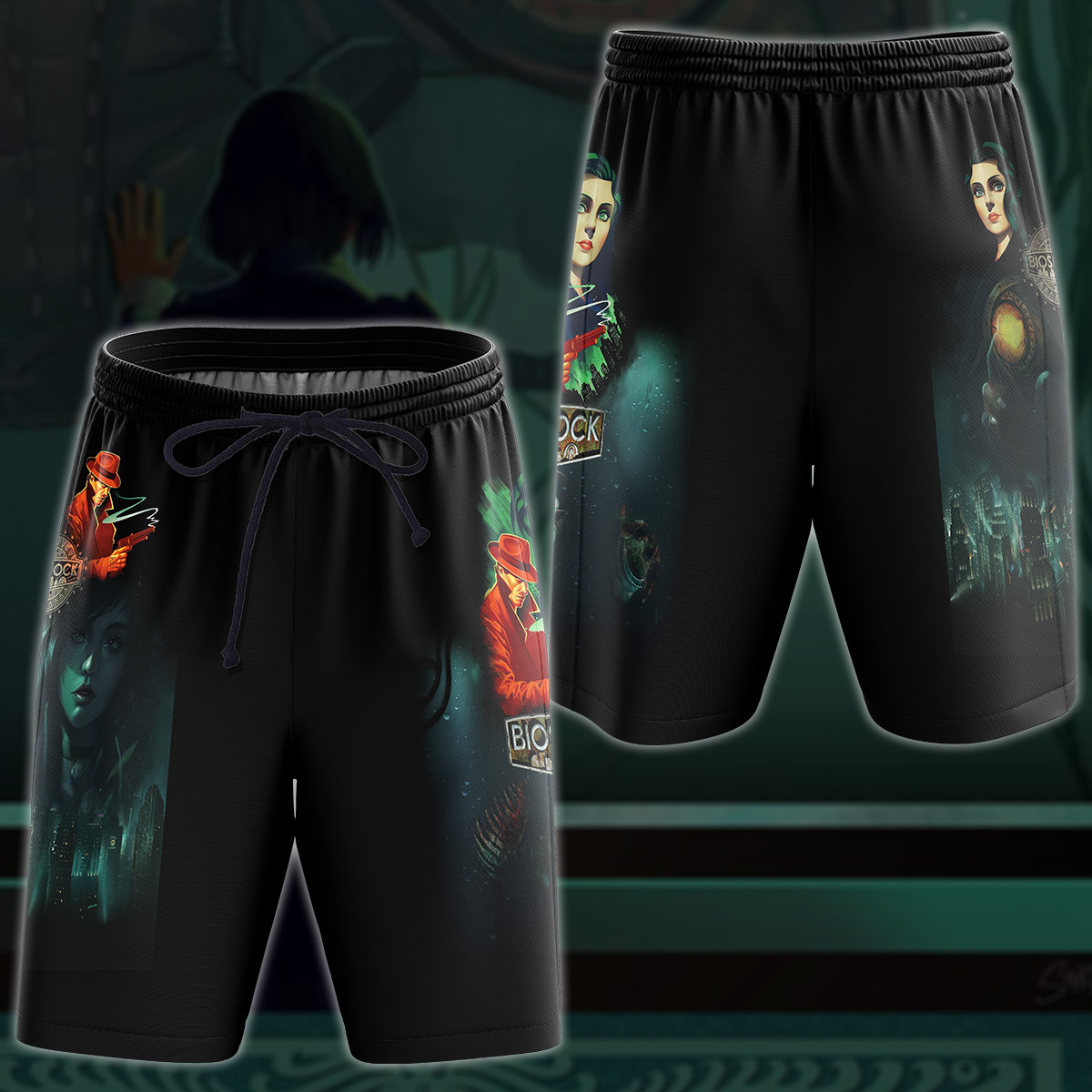 BioShock Video Game 3D All Over Printed T-shirt Tank Top Zip Hoodie Pullover Hoodie Hawaiian Shirt Beach Shorts Jogger Beach Shorts S