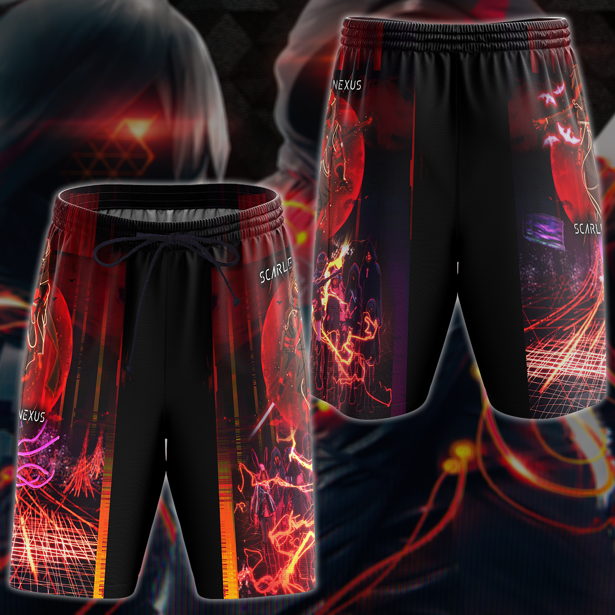 Scarlet Nexus Video Game 3D All Over Printed T-shirt Tank Top Zip Hoodie Pullover Hoodie Hawaiian Shirt Beach Shorts Jogger Beach Shorts S