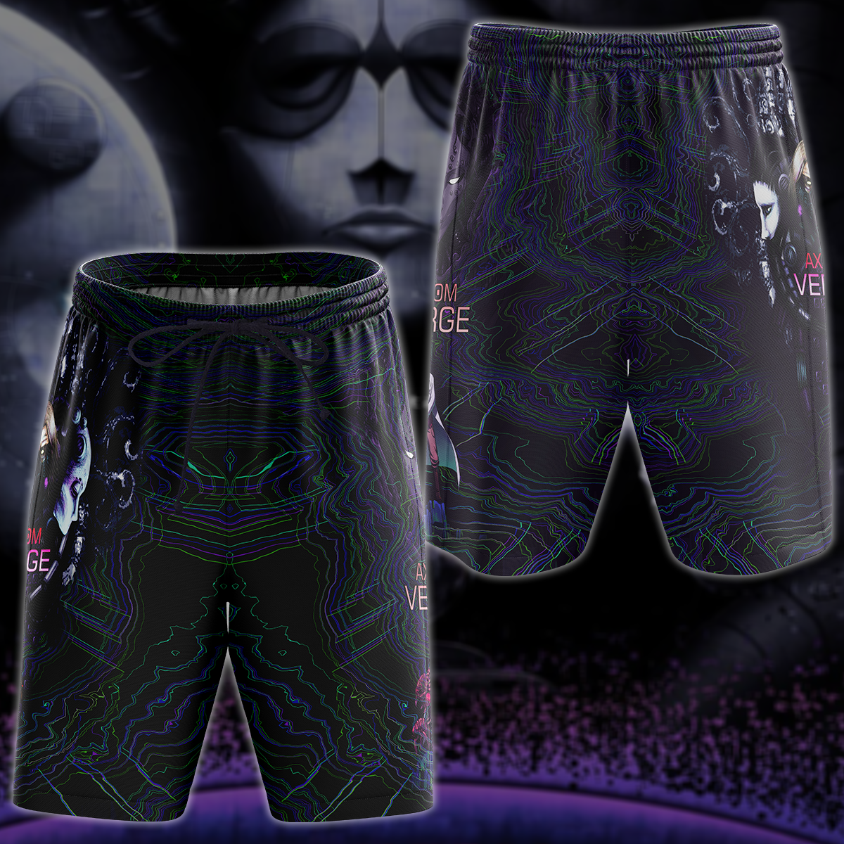 Axiom Verge Video Game 3D All Over Printed T-shirt Tank Top Zip Hoodie Pullover Hoodie Hawaiian Shirt Beach Shorts Jogger Beach Shorts S