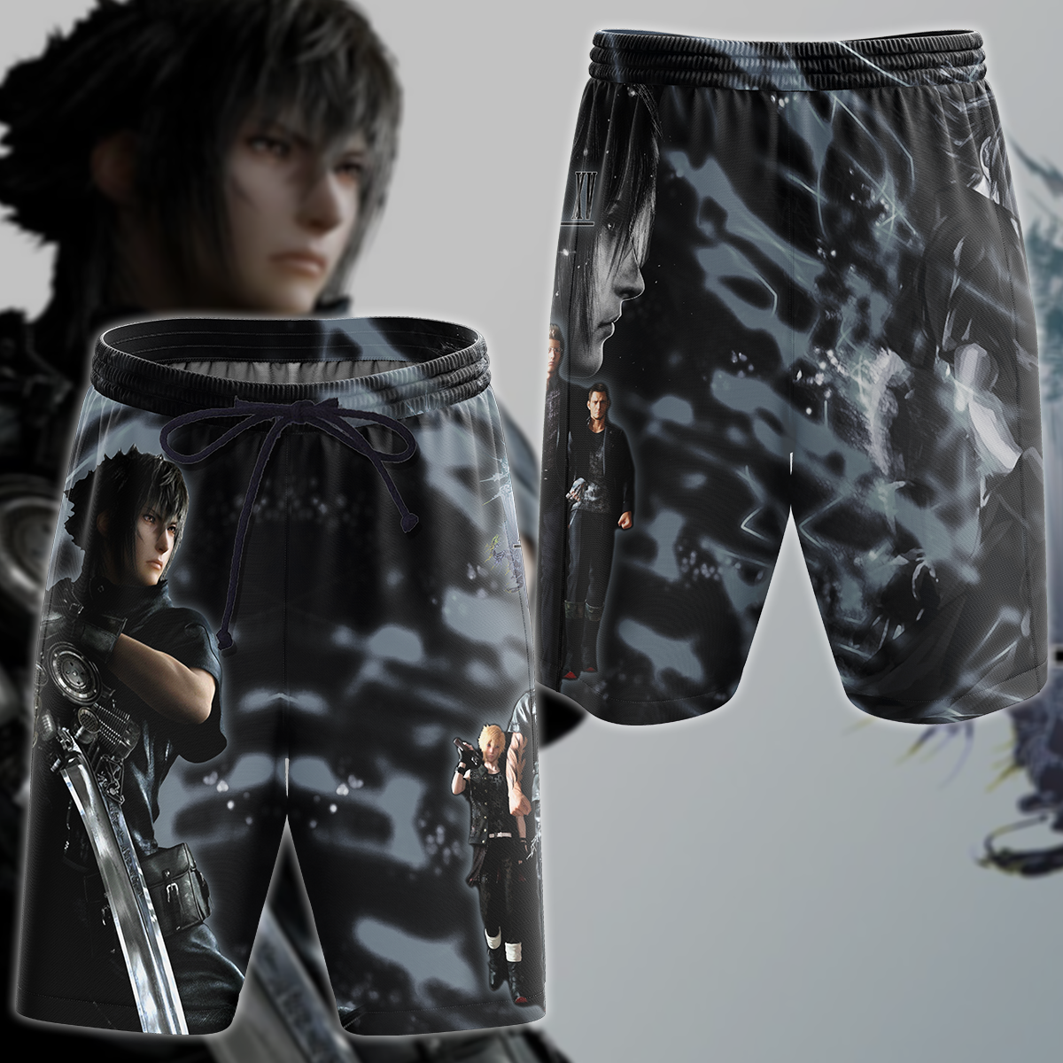 Final Fantasy XV Video Game 3D All Over Print T-shirt Tank Top Zip Hoodie Pullover Hoodie Hawaiian Shirt Beach Shorts Jogger Beach Shorts S