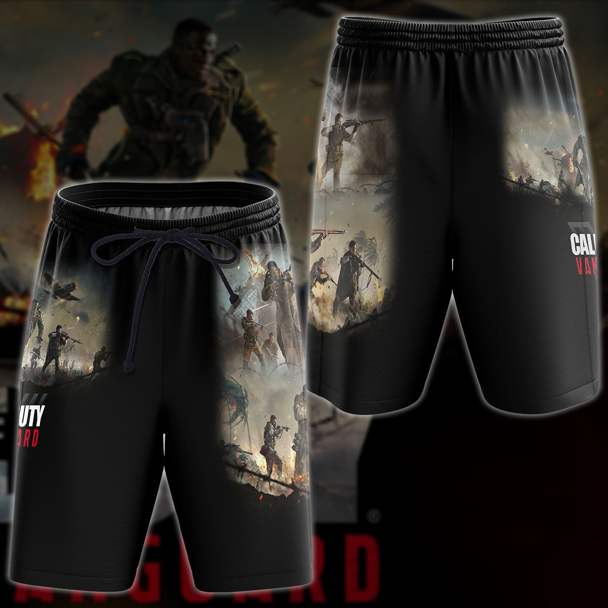 Call of Duty: Vanguard Video Game 3D All Over Print T-shirt Tank Top Zip Hoodie Pullover Hoodie Hawaiian Shirt Beach Shorts Jogger Beach Shorts S