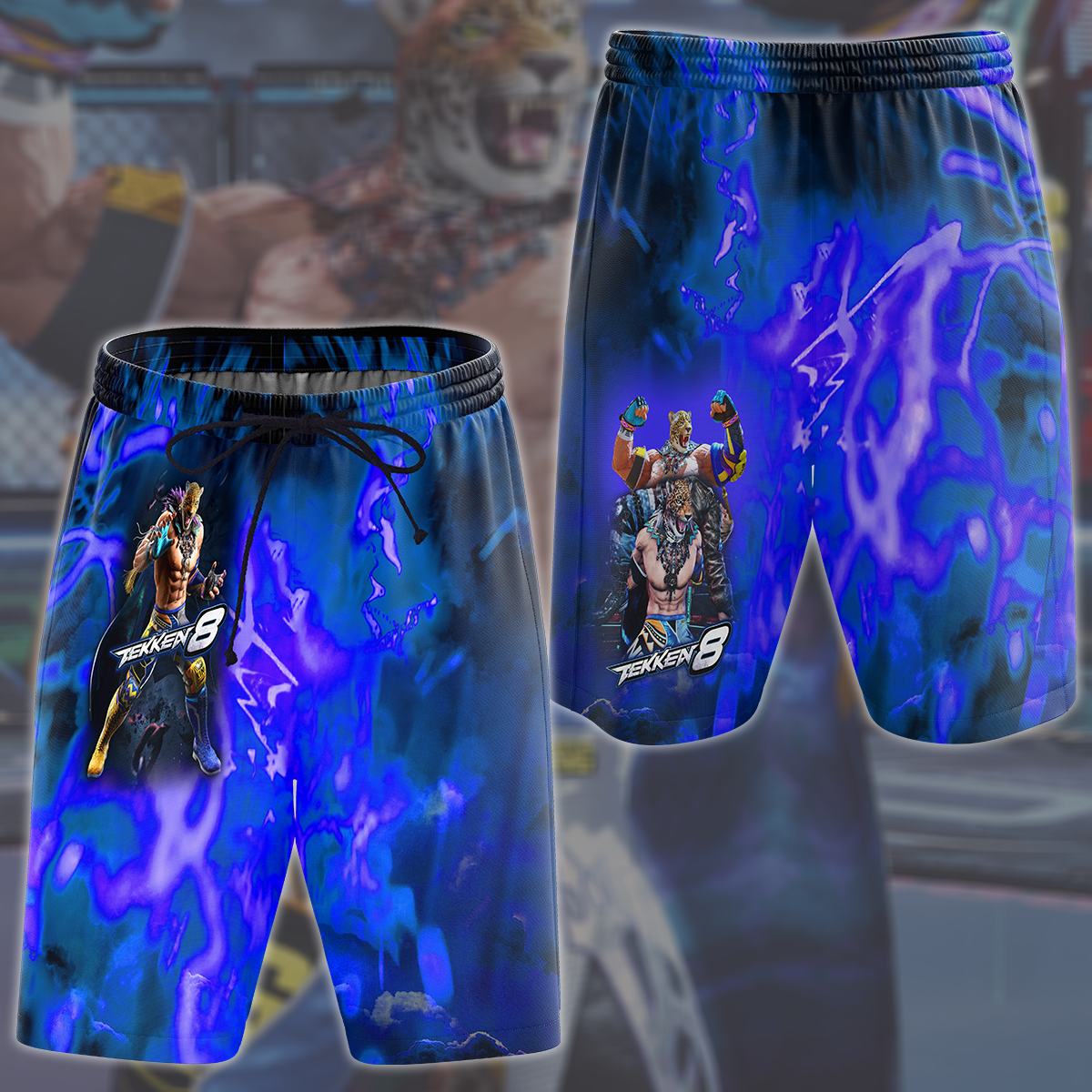 Tekken 8 King Video Game All Over Printed T-shirt Tank Top Zip Hoodie Pullover Hoodie Hawaiian Shirt Beach Shorts Joggers Beach Shorts S