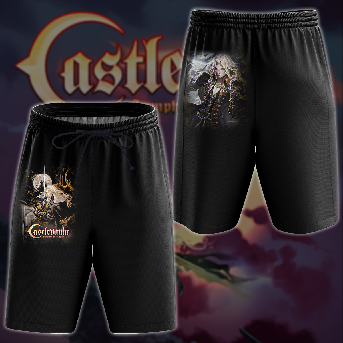 Castlevania: Symphony of the Night Video Game 3D All Over Printed T-shirt Tank Top Zip Hoodie Pullover Hoodie Hawaiian Shirt Beach Shorts Joggers Beach Shorts S