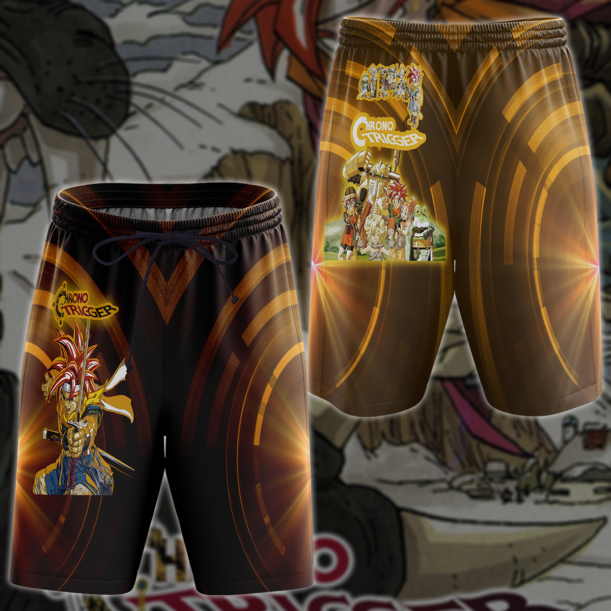 Chrono Trigger Video Game All-Over T-shirt Hoodie Tank Top Hawaiian Shirt Beach Shorts Joggers Beach Shorts S