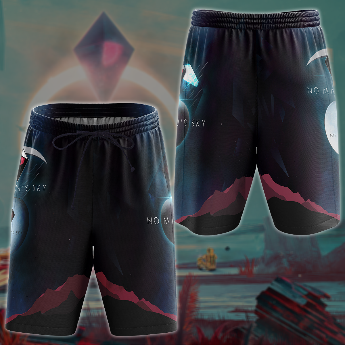 No Man's Sky Video Game 3D All Over Printed T-shirt Tank Top Zip Hoodie Pullover Hoodie Hawaiian Shirt Beach Shorts Jogger Beach Shorts S