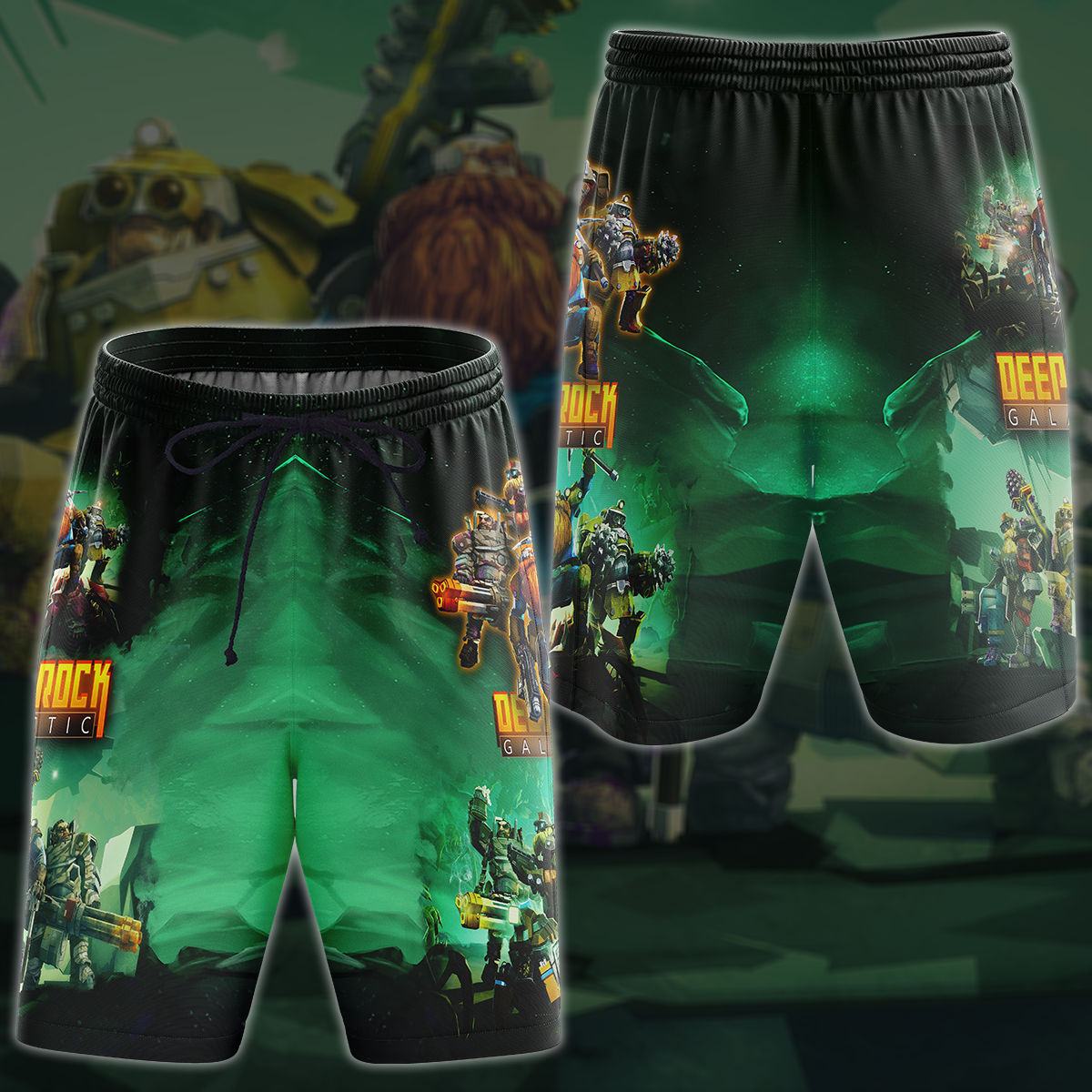 Deep Rock Galactic Video Game 3D All Over Printed T-shirt Tank Top Zip Hoodie Pullover Hoodie Hawaiian Shirt Beach Shorts Jogger Beach Shorts S