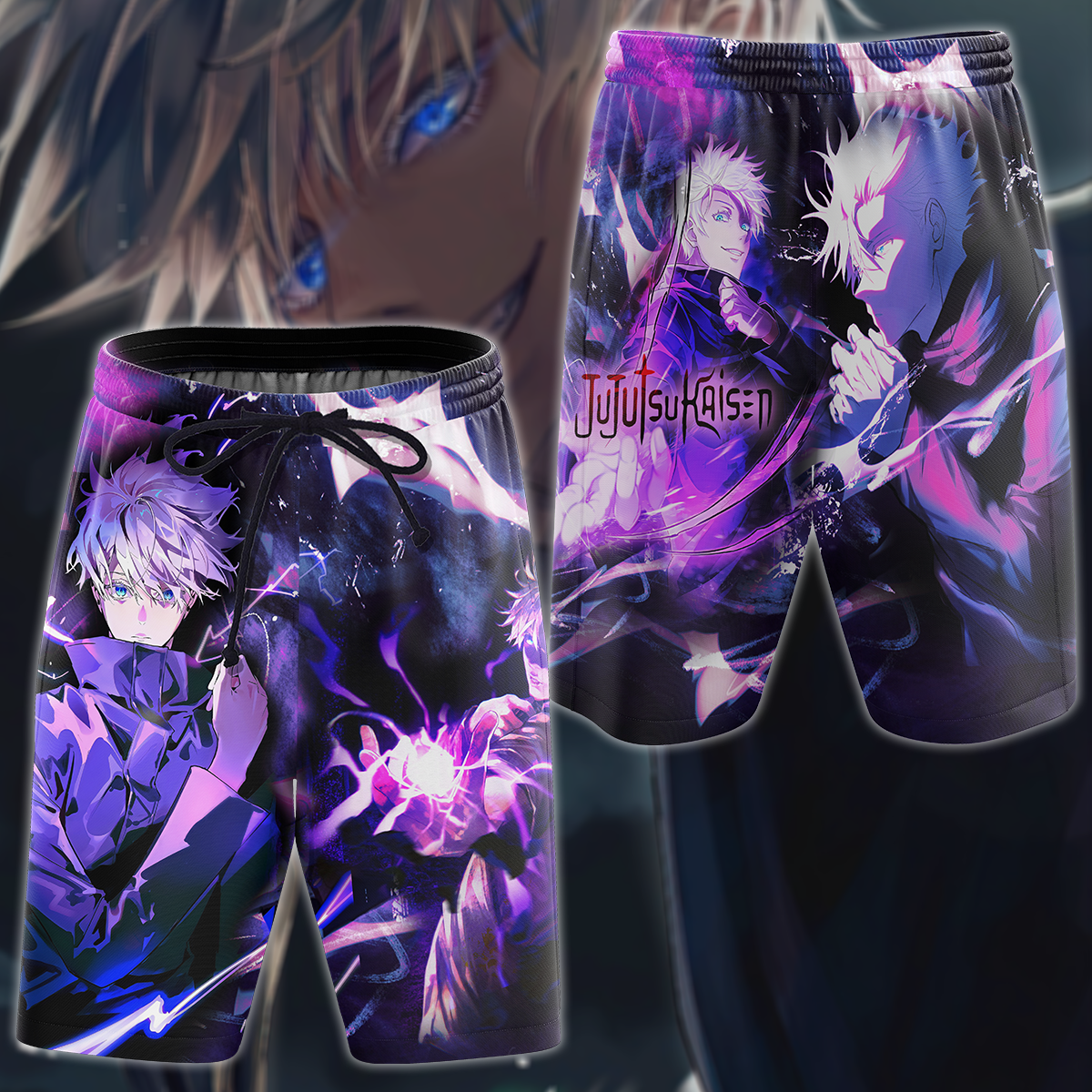 Jujutsu Kaisen Gojo Satoru 3D All Over Print T-shirt Tank Top Zip Hoodie Pullover Hoodie Hawaiian Shirt Beach Shorts Jogger Beach Shorts S
