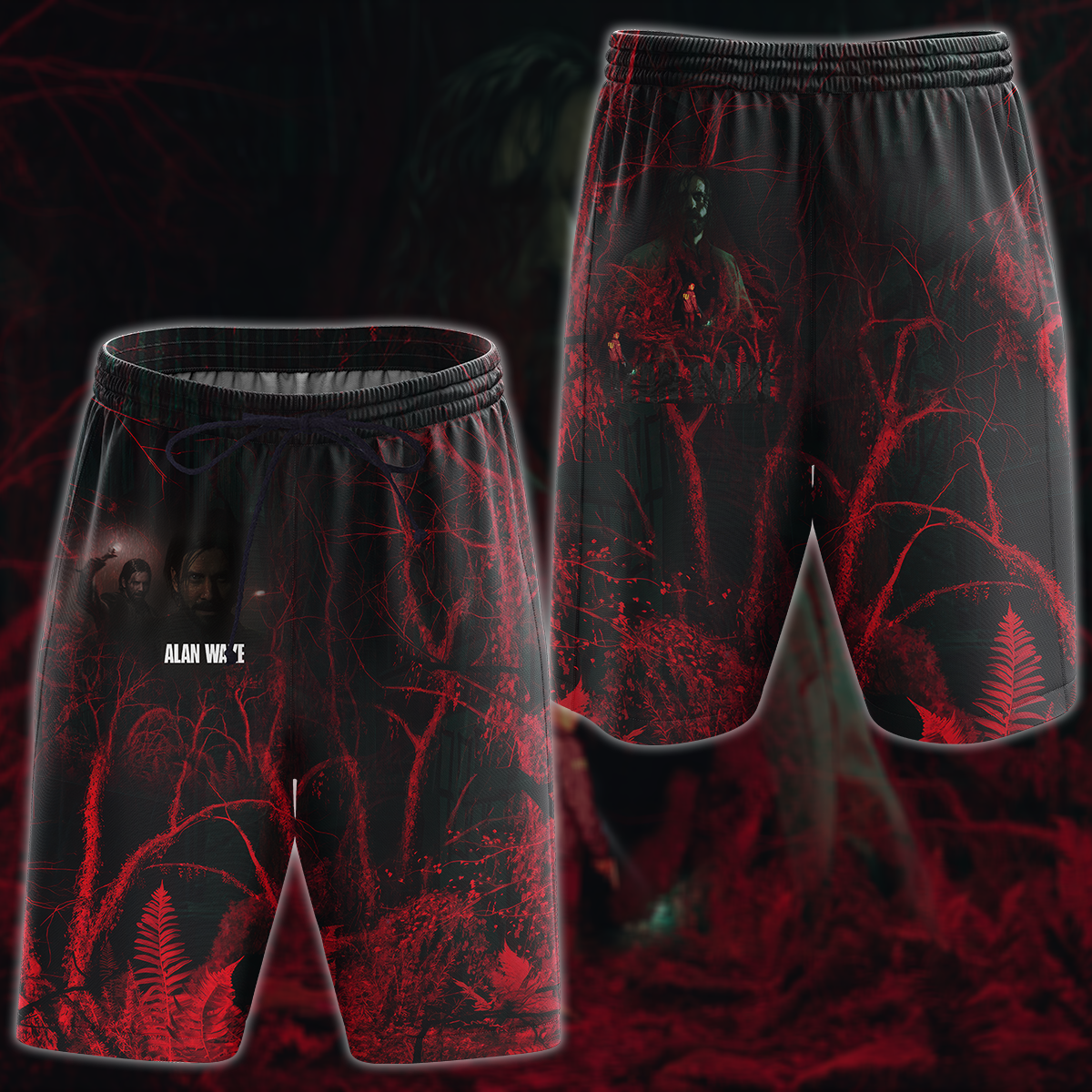 Alan Wake 2 Video Game All Over Printed T-shirt Tank Top Zip Hoodie Pullover Hoodie Hawaiian Shirt Beach Shorts Joggers Beach Shorts S