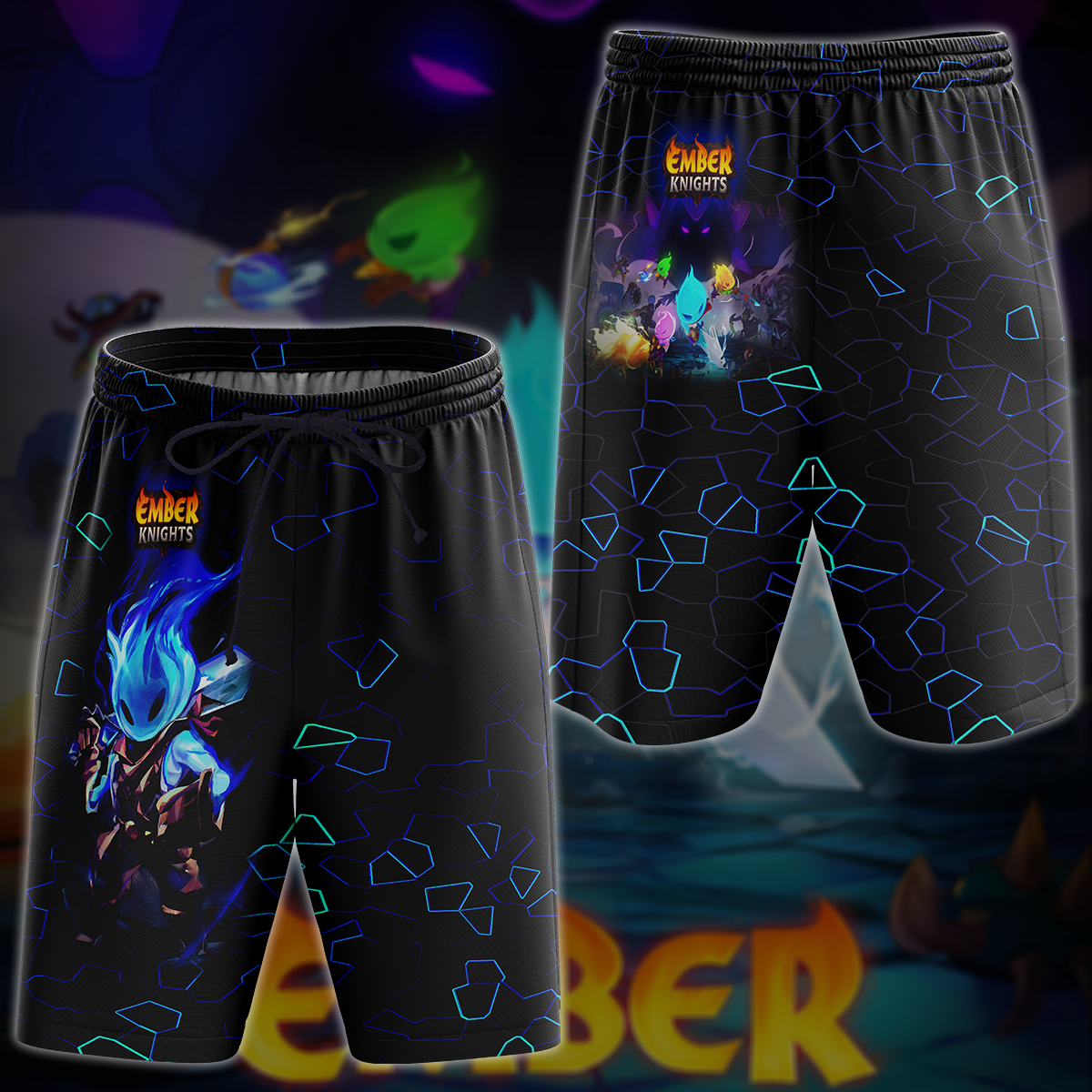 Ember Knights Video Game 3D All Over Printed T-shirt Tank Top Zip Hoodie Pullover Hoodie Hawaiian Shirt Beach Shorts Jogger Beach Shorts S