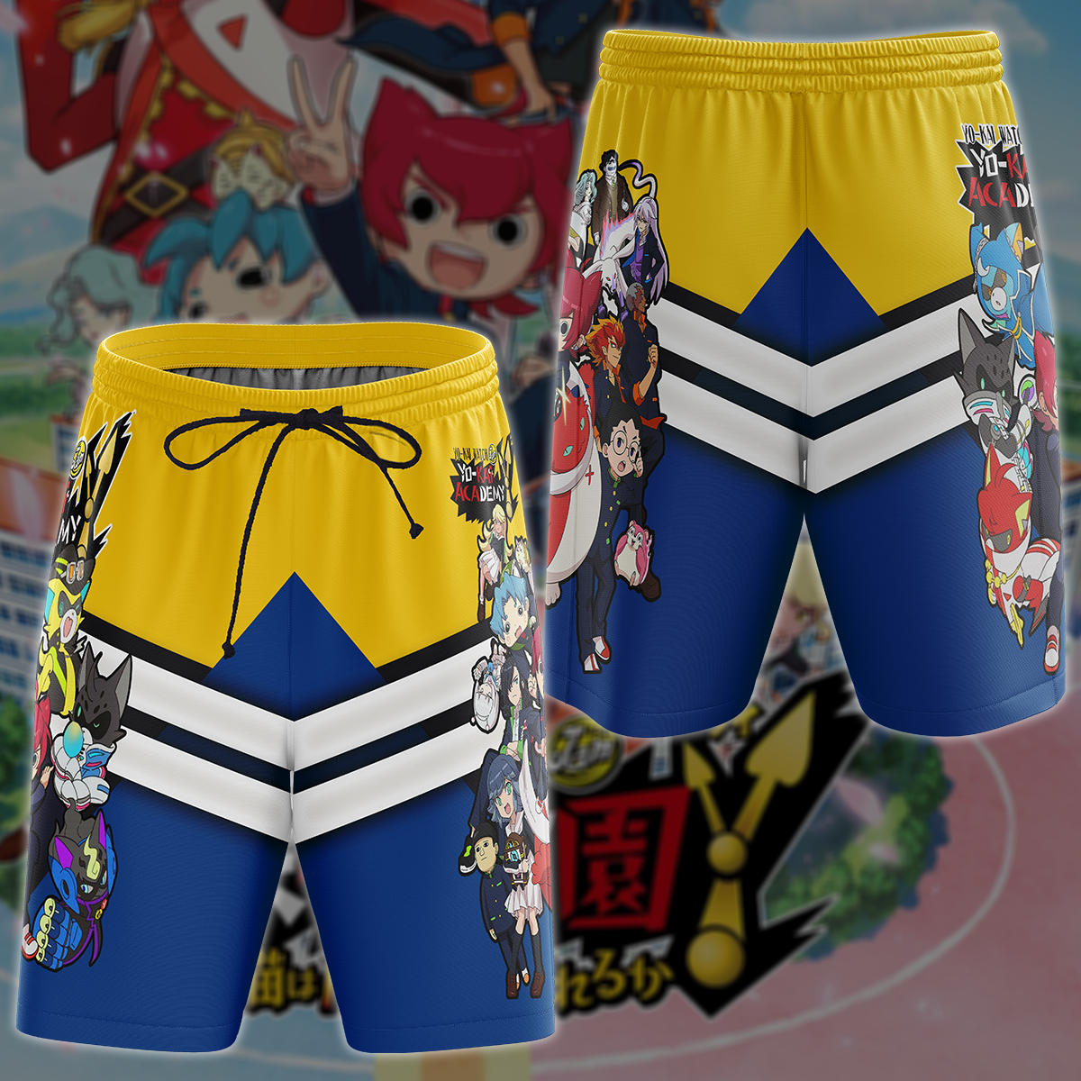 Yo-kai Watch Jam: Yo-kai Academy Y Video Game 3D All Over Printed T-shirt Tank Top Zip Hoodie Pullover Hoodie Hawaiian Shirt Beach Shorts Jogger Beach Shorts S