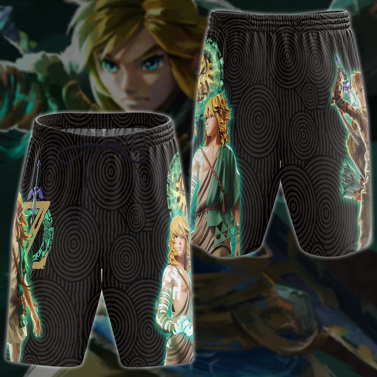 The Legend of Zelda: Tears of the Kingdom Video Game 3D All Over Printed T-shirt Tank Top Zip Hoodie Pullover Hoodie Hawaiian Shirt Beach Shorts Jogger Beach Shorts S