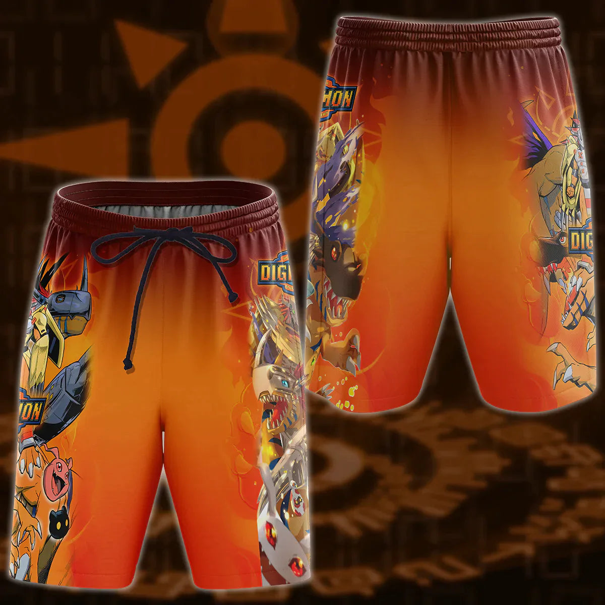 Digimon Video Game 3D All Over Print T-shirt Tank Top Zip Hoodie Pullover Hoodie Hawaiian Shirt Beach Shorts Jogger Beach Shorts S