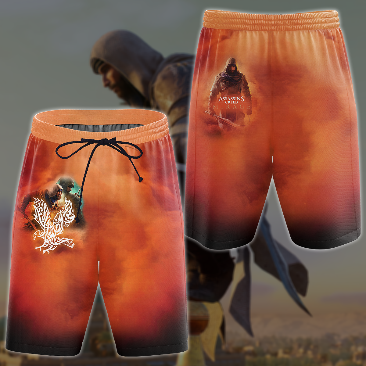 Assassin's Creed Mirage Video Game All Over Printed T-shirt Tank Top Zip Hoodie Pullover Hoodie Hawaiian Shirt Beach Shorts Joggers Beach Shorts S