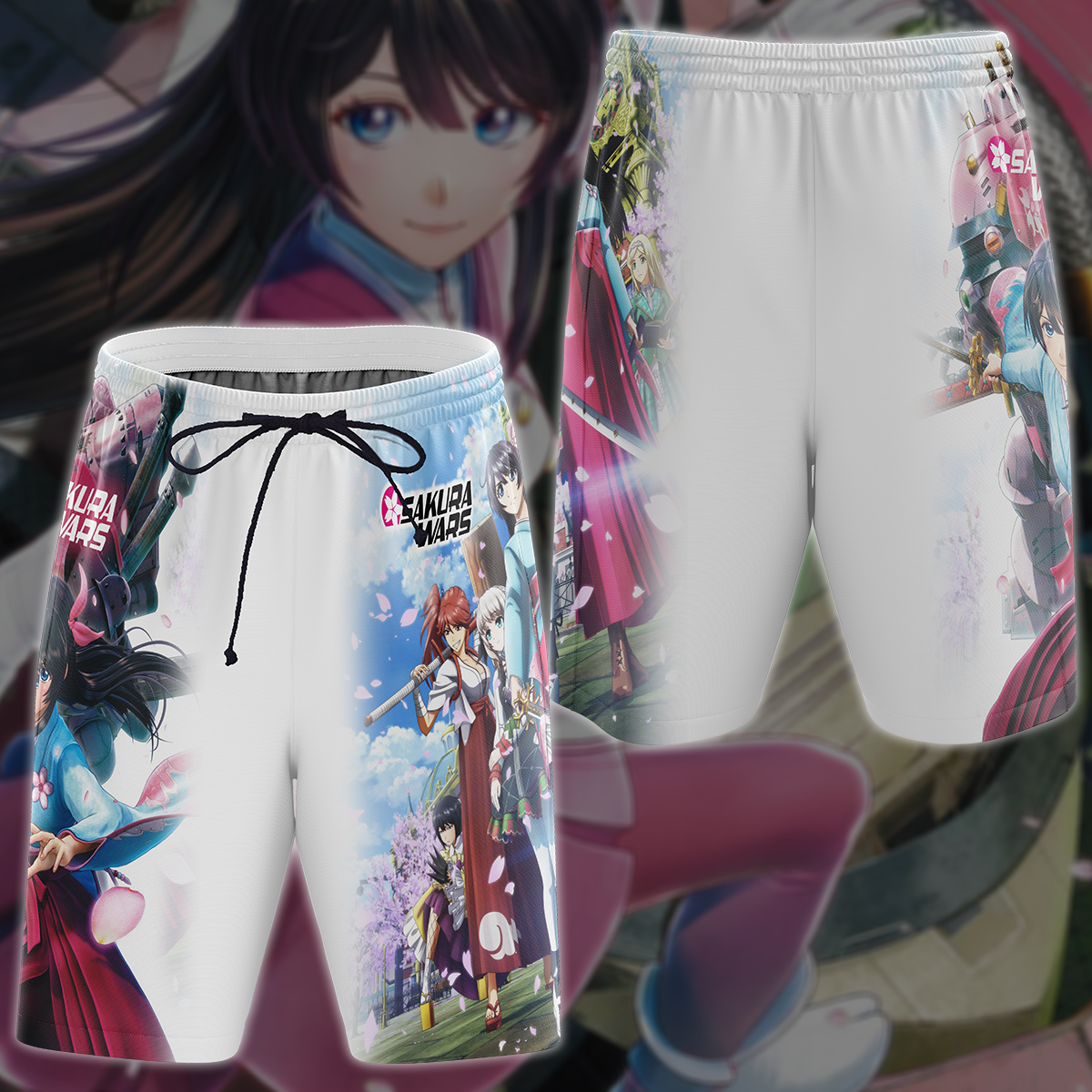 Sakura Wars Video Game 3D All Over Printed T-shirt Tank Top Zip Hoodie Pullover Hoodie Hawaiian Shirt Beach Shorts Jogger Beach Shorts S