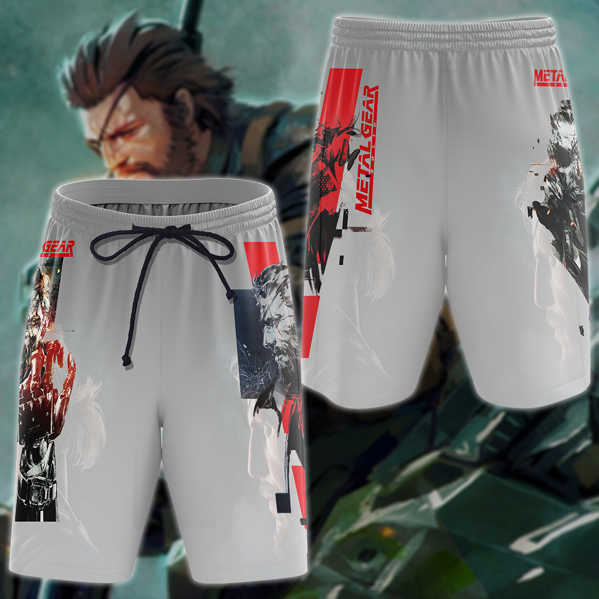 Metal Gear Solid Video Game 3D All Over Print T-shirt Tank Top Zip Hoodie Pullover Hoodie Hawaiian Shirt Beach Shorts Jogger Beach Shorts S