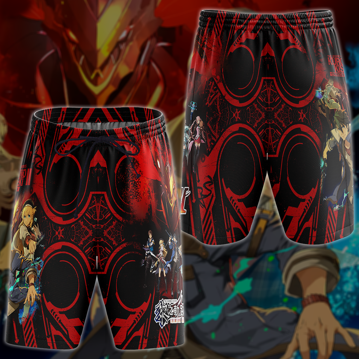 The Legend of Heroes: Kuro no Kiseki II – Crimson Sin Video Game 3D All Over Printed T-shirt Tank Top Zip Hoodie Pullover Hoodie Hawaiian Shirt Beach Shorts Jogger Beach Shorts S