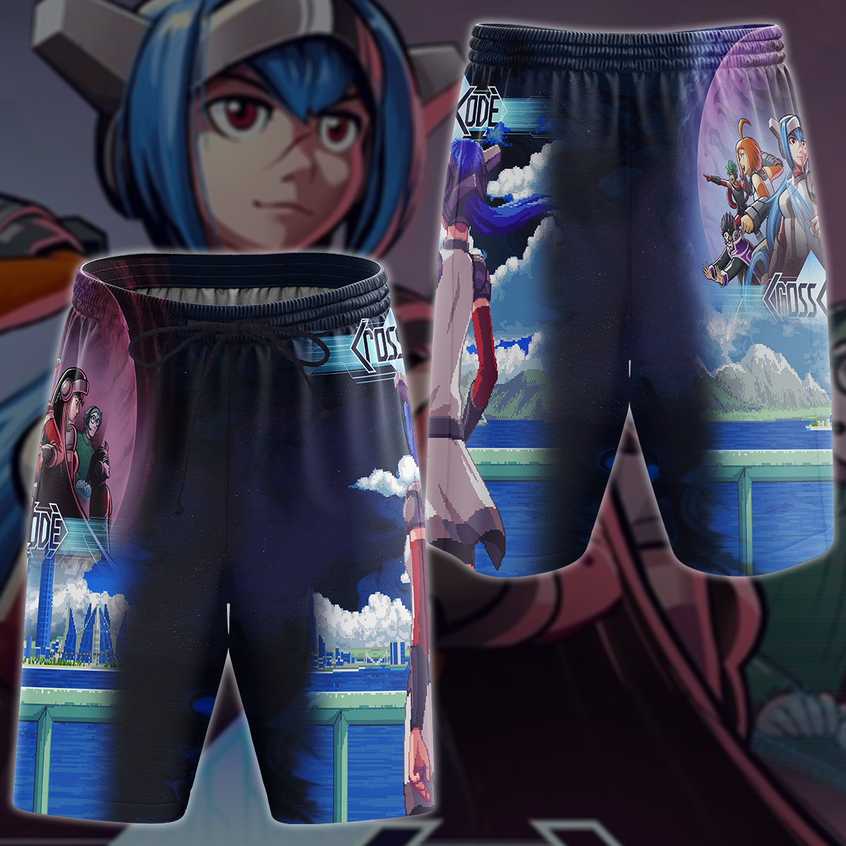 Crosscode Video Game 3D All Over Printed T-shirt Tank Top Zip Hoodie Pullover Hoodie Hawaiian Shirt Beach Shorts Jogger Beach Shorts S