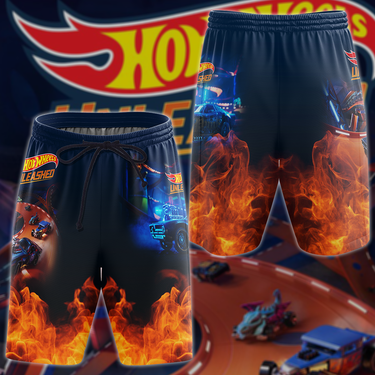 Hot Wheels Unleashed Video Game 3D All Over Print T-shirt Tank Top Zip Hoodie Pullover Hoodie Hawaiian Shirt Beach Shorts Jogger Beach Shorts S