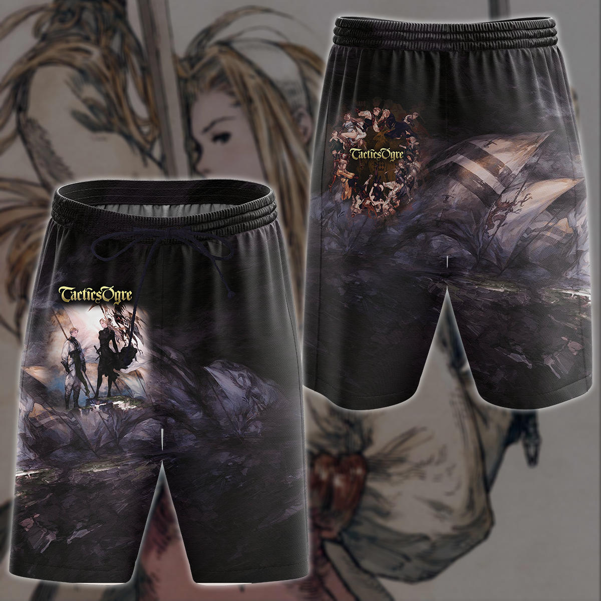 Tactics Ogre Video Game 3D All Over Printed T-shirt Tank Top Zip Hoodie Pullover Hoodie Hawaiian Shirt Beach Shorts Joggers Beach Shorts S