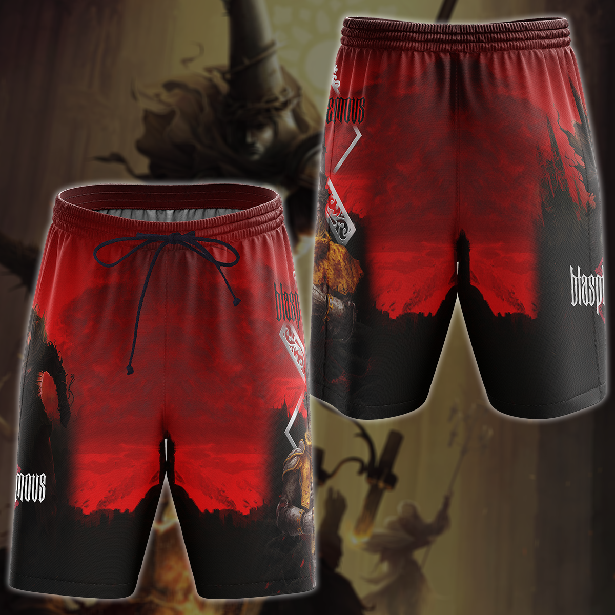 Blasphemous Video Game 3D All Over Printed T-shirt Tank Top Zip Hoodie Pullover Hoodie Hawaiian Shirt Beach Shorts Jogger Beach Shorts S