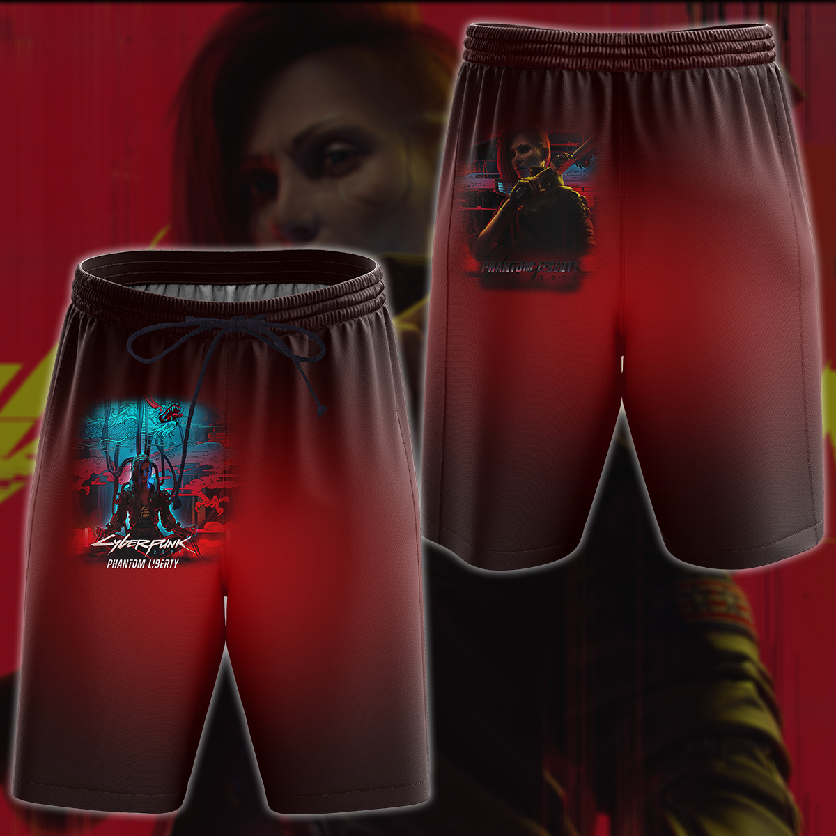 Cyberpunk 2077 2.0 Video Game All Over Printed T-shirt Tank Top Zip Hoodie Pullover Hoodie Hawaiian Shirt Beach Shorts Joggers Beach Shorts S