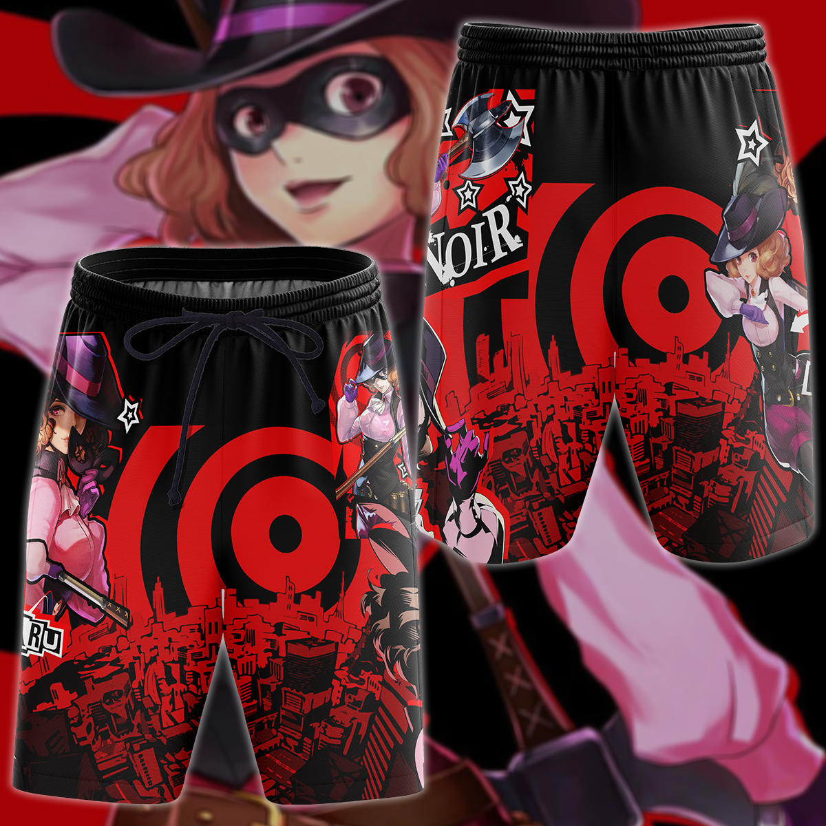 Persona 5 Strikers Haru Okumura Video Game 3D All Over Print T-shirt Tank Top Zip Hoodie Pullover Hoodie Hawaiian Shirt Beach Shorts Jogger Beach Shorts S
