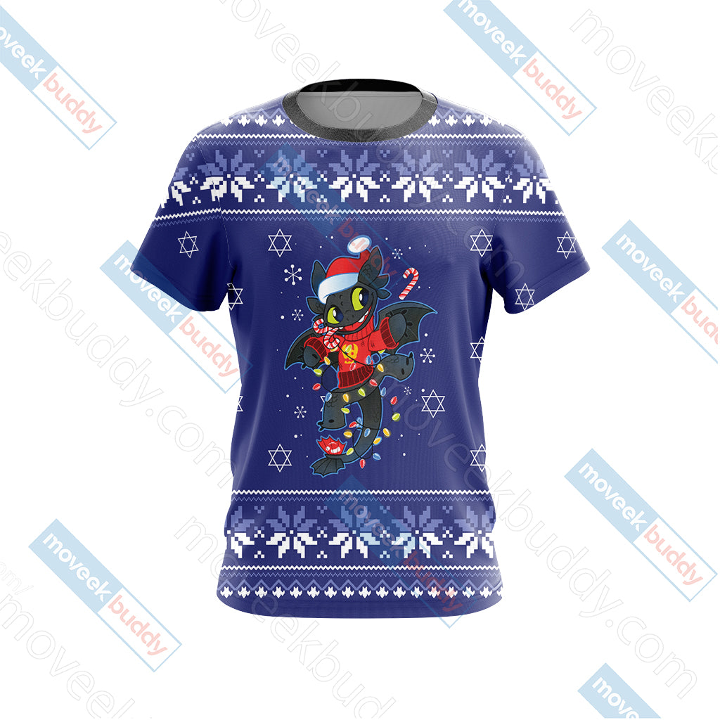 How To Train Your Dragon Christmas Style Unisex 3D T-shirt