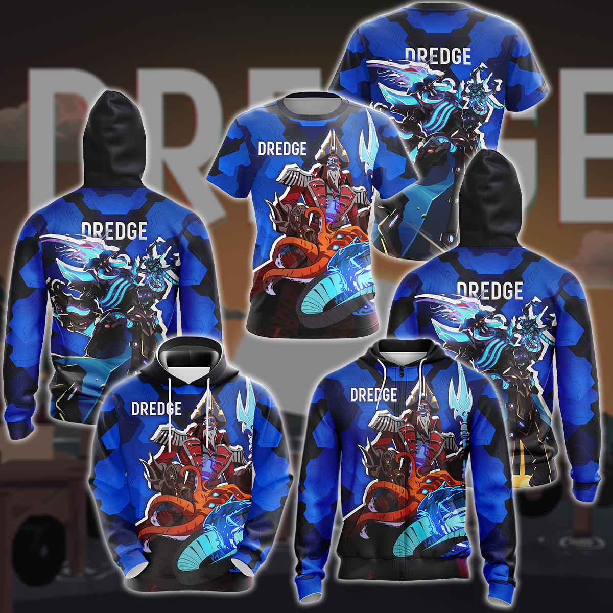DREDGE Video Game 3D All Over Printed T-shirt Tank Top Zip Hoodie Pullover Hoodie Hawaiian Shirt Beach Shorts Jogger