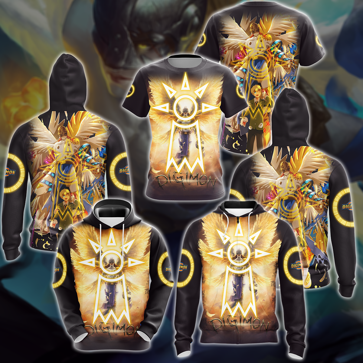 Digimon Video Game 3D All Over Printed T-shirt Tank Top Zip Hoodie Pullover Hoodie Hawaiian Shirt Beach Shorts Jogger