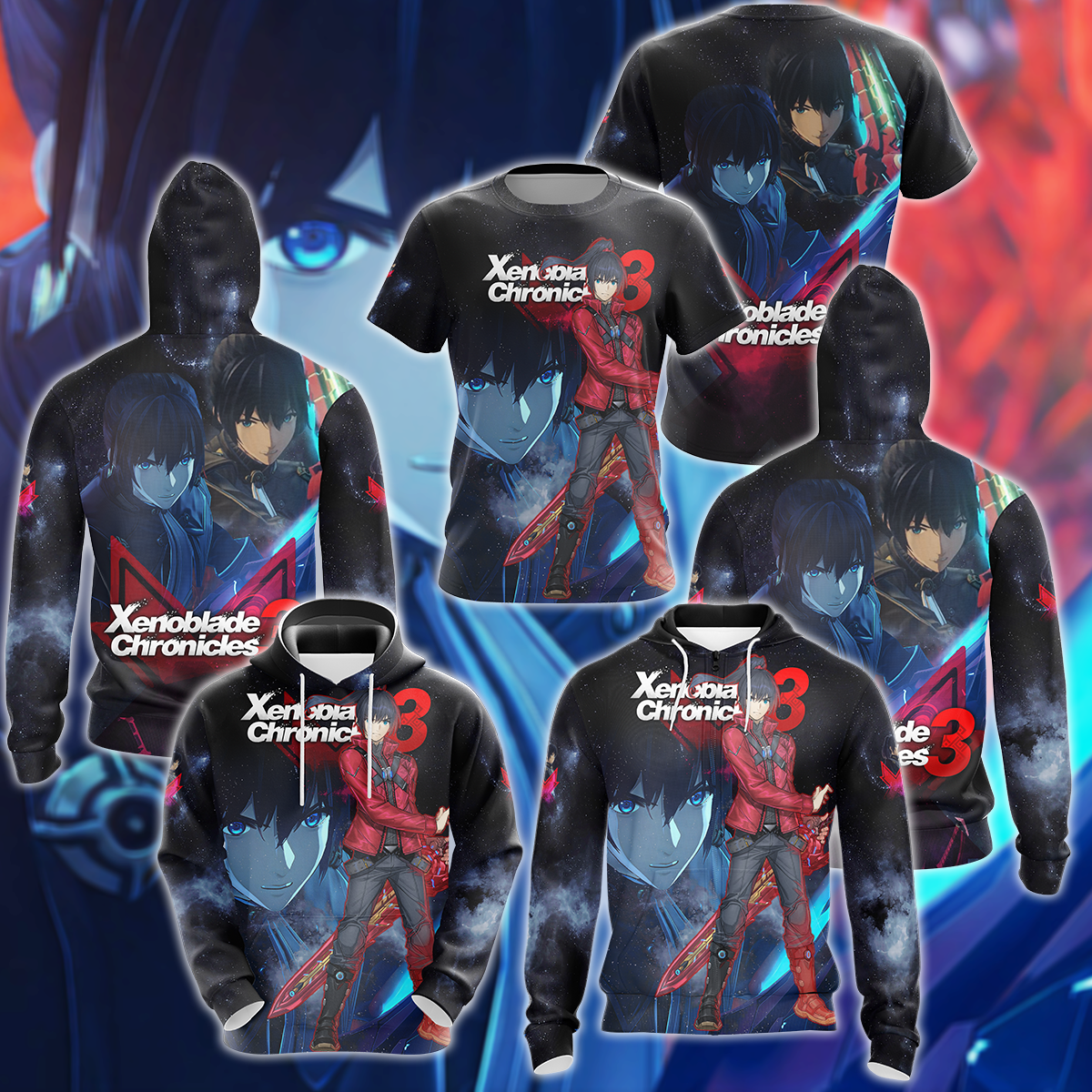 Xenoblade Chronicles 3 Video Game 3D All Over Print T-shirt Tank Top Zip Hoodie Pullover Hoodie Hawaiian Shirt Beach Shorts Jogger