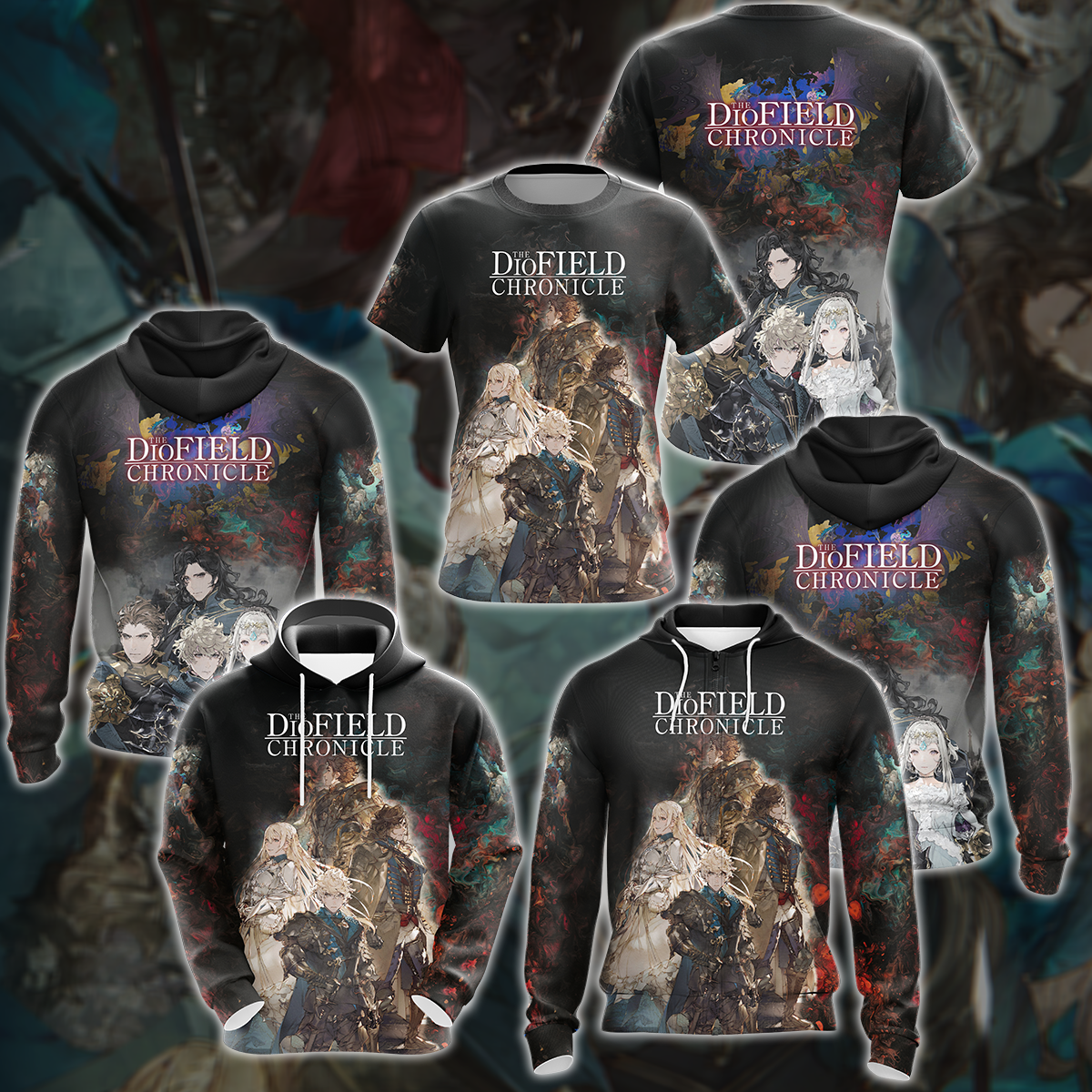 The DioField Chronicle Video Game 3D All Over Print T-shirt Tank Top Zip Hoodie Pullover Hoodie Hawaiian Shirt Beach Shorts Jogger