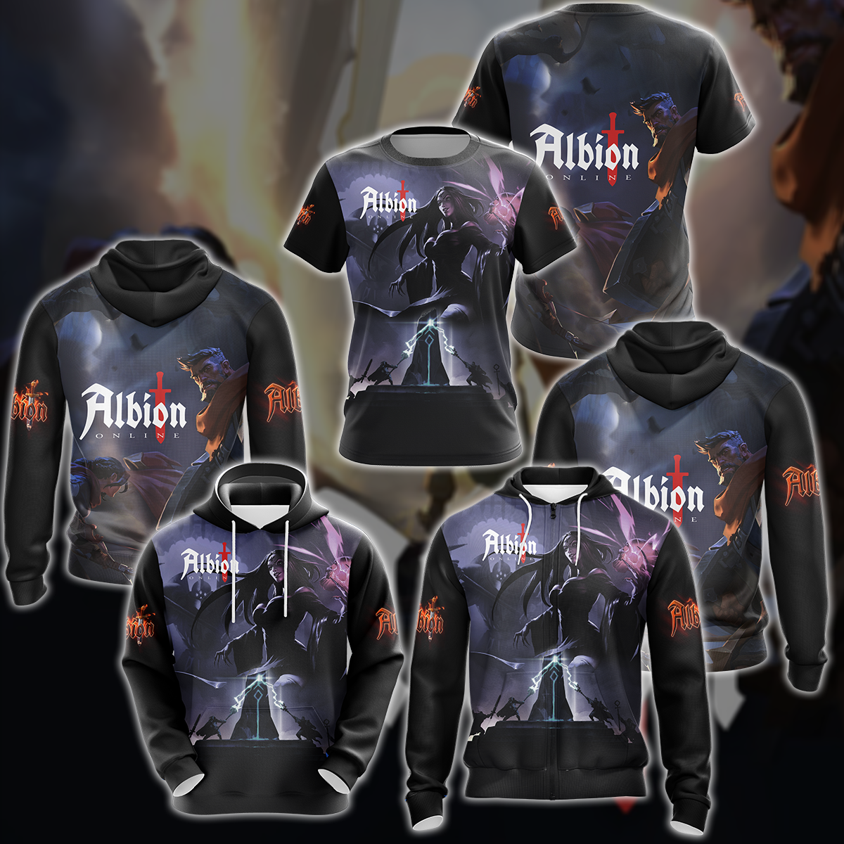Albion Online Video Game 3D All Over Printed T-shirt Tank Top Zip Hoodie Pullover Hoodie Hawaiian Shirt Beach Shorts Jogger