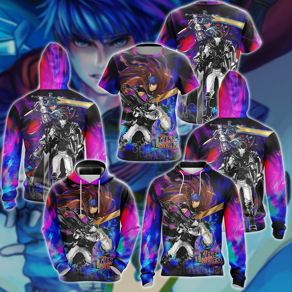 Fire Emblem: Path of Radiance - Ike Video Game 3D All Over Print T-shirt Tank Top Zip Hoodie Pullover Hoodie Hawaiian Shirt Beach Shorts Jogger