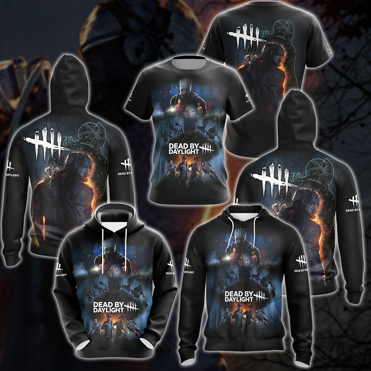 Dead by Daylight Video Game 3D All Over Printed T-shirt Tank Top Zip Hoodie Pullover Hoodie Hawaiian Shirt Beach Shorts Jogger